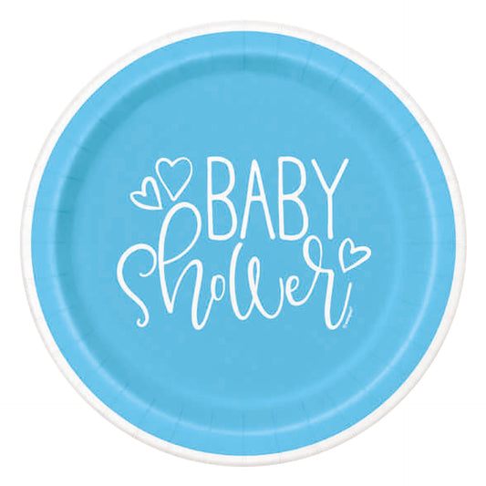 Color: Blue, style: 9inch disk 8PCS - NiceParty Birthday Party Suit Baby Shower Decoration Baby Boy Baby Girl Suit