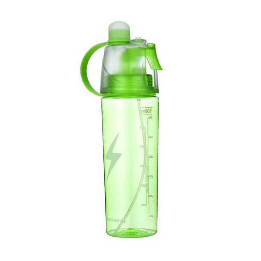 Color: Green, capacity: 600ML - Creative Children'S Sports Bottle Spray Cooling Plastic Cup