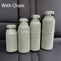 Color: Green, Size: 350ml - Diamond Vacuum Flask King Diamond Vacuum Flask Taobao Douyin Live Cross-border Diamond Vacuum Flask
