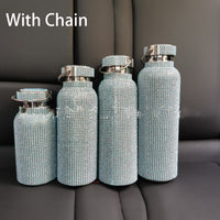 Color: Blue, Size: 500ml - Diamond Vacuum Flask King Diamond Vacuum Flask Taobao Douyin Live Cross-border Diamond Vacuum Flask