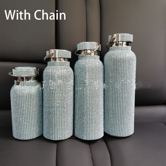 Color: Blue, Size: 500ml - Diamond Vacuum Flask King Diamond Vacuum Flask Taobao Douyin Live Cross-border Diamond Vacuum Flask