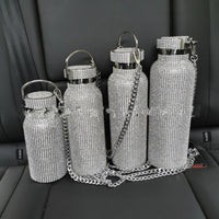 Color: Sliver, Size: 750ml - Diamond Vacuum Flask King Diamond Vacuum Flask Taobao Douyin Live Cross-border Diamond Vacuum Flask