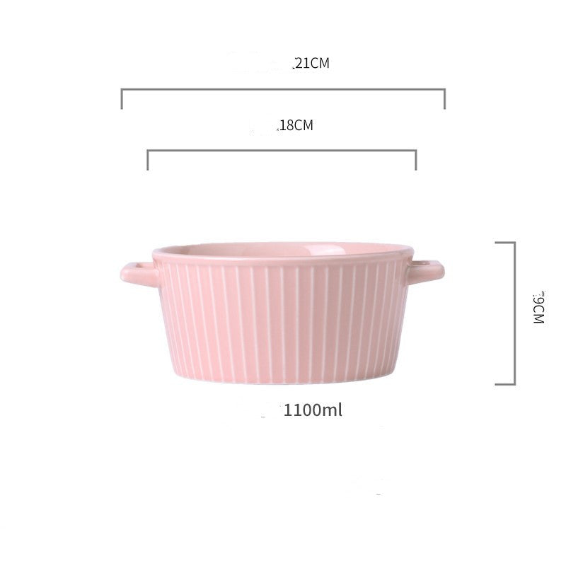 Color: A9A - Instant Noodle Bowl Can Be Microwave-heated Household Ceramics