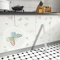 Color: 5 color, Size: Big - Paint And Oil-proof Stickers Wall Stickers Wardrobe Film Wallpaper Self-adhesive