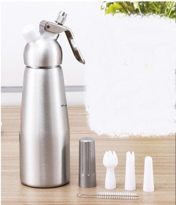 Color: Aluminum, Capacity size: 500ml - Molecular Gastronomy Siphon Bottle Foaming Agent