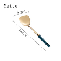 style: E - Stainless Steel Emerald Gold-plated Kitchenware Set