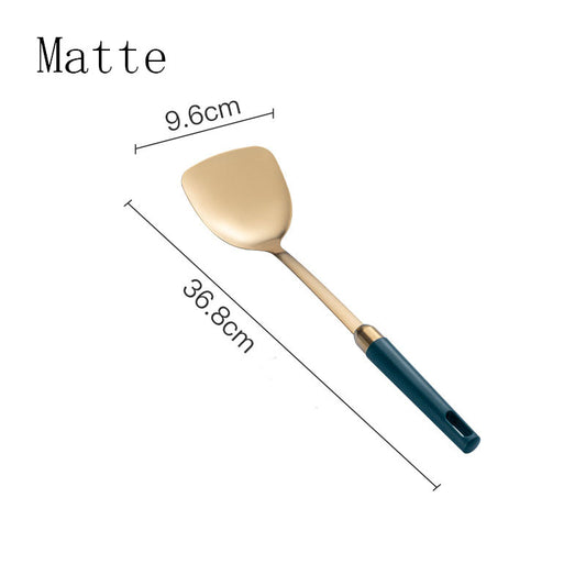 style: E - Stainless Steel Emerald Gold-plated Kitchenware Set