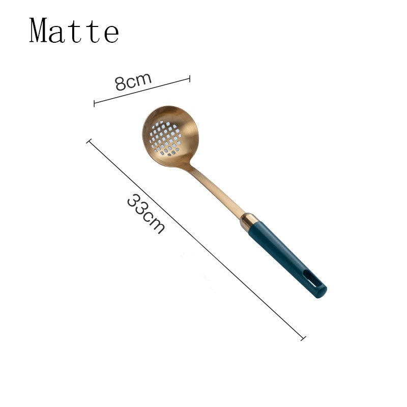style: J - Stainless Steel Emerald Gold-plated Kitchenware Set
