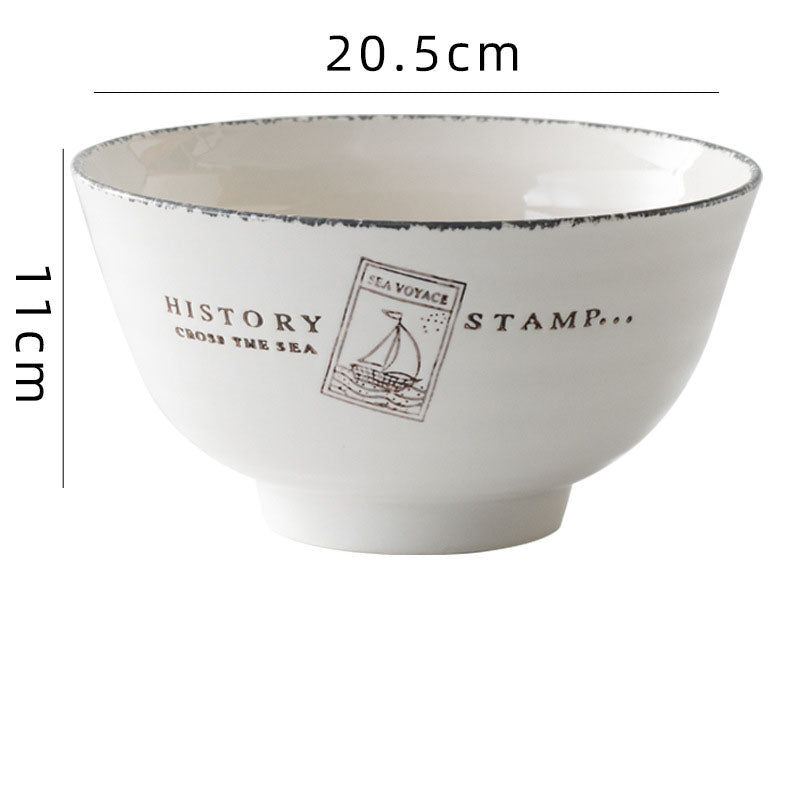 style: I - Creative And Simple Ceramic Round Noodle Bowl