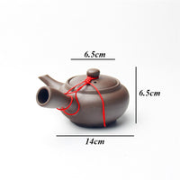 Color: 175ml - Purple Sand Single Handle Pot With Original Ore Purple Pottery Japanese Style Side Handle Pot