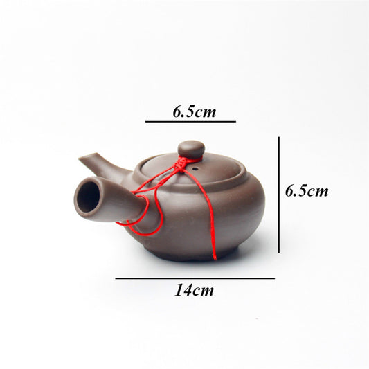 Color: 175ml - Purple Sand Single Handle Pot With Original Ore Purple Pottery Japanese Style Side Handle Pot