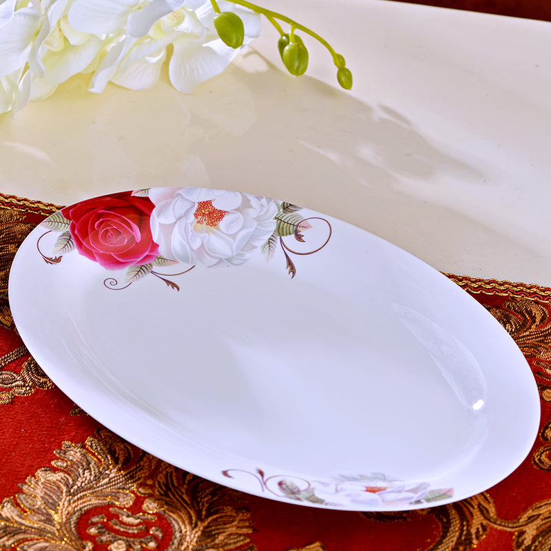 style: J - Oval Jingdezhen Ceramic Large Serving Plate