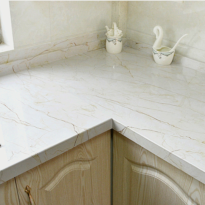 Color: Beige, Size: 1000x60cm - Artificial Marble Self-adhesive  Sticker