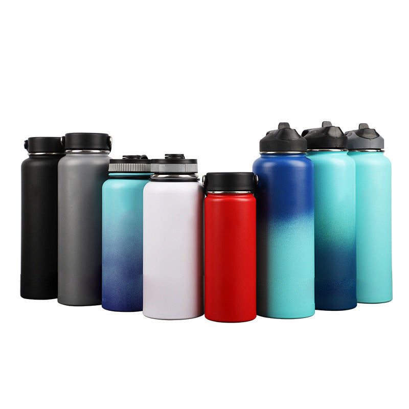 Color: Red, Size: 40oz - 304 stainless steel large capacity vacuum insulation cup