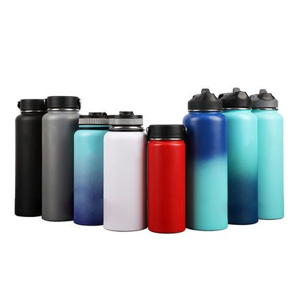 Color: Blue, Size: 40oz - 304 stainless steel large capacity vacuum insulation cup