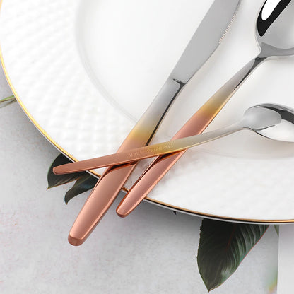 Rainbow Flatware Set Gold Cutlery Sets Stainless Steel Flatware Restaurant Dinnerware Set Tableware Spoon And Fork Set