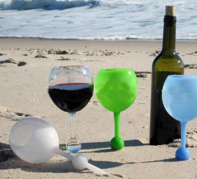 Beach red wine glass