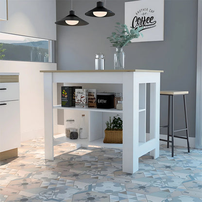 TUHOME Cala Multi-Color Engineered Wood Kitchen Island