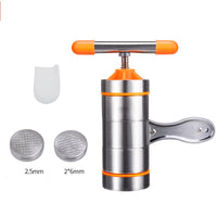 quantity: Three Function - Manual Noodle Maker Kitchen Pasta Spaghetti Press pates Machine Vegetable Fruit Juicer Pressing Machine Stainless Steel