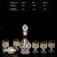 ??: Style 12 - Crystal Glass Whiskey Wine Set Suit Creative Gold