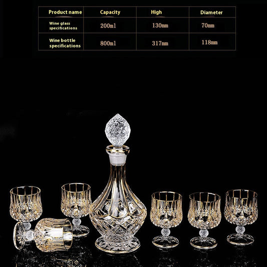 ??: Style 12 - Crystal Glass Whiskey Wine Set Suit Creative Gold