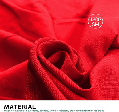 Surmente Rectangular Red Polyester Tablecloth, 90 x 132 Inches, Ideal for Weddings, Banquets, and Restaurants