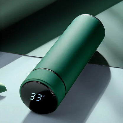 500ml Stainless Steel Smart Water Bottle with Temperature Display - Leakproof Vacuum Flask for Beverages - Perfect Holiday Gift