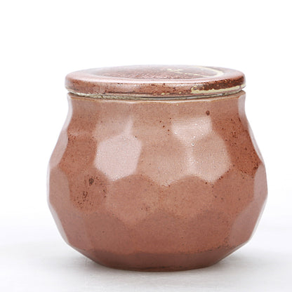 Sealed terracotta tea caddy