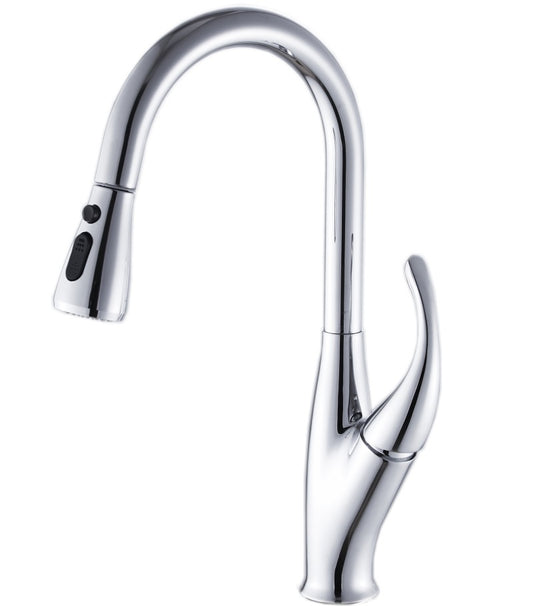 Specifications: Electroplating, Series: Without Inlet Pipe - Kitchen Hot And Cold Pull Faucet