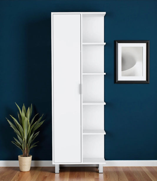 Wood Single Door Pantry Or Storage Closet