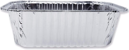 Premium 100-Pack Disposable Aluminum Foil Bread Loaf Baking Pans - 1-Pound Capacity, Mini Size 6" x 3.7" x 2", Extra-Heavy Duty, Oven Safe