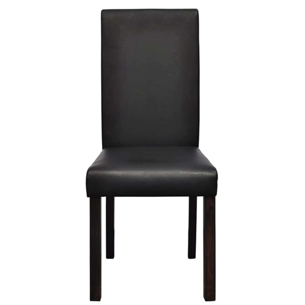 Dining Chairs 4 pcs Black Faux Leather
