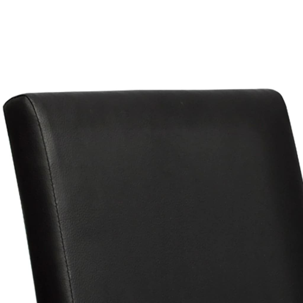 Dining Chairs 4 pcs Black Faux Leather