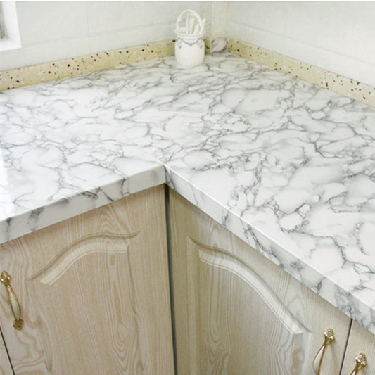 Color: Grey, Size: 1000x60cm - Artificial Marble Self-adhesive  Sticker