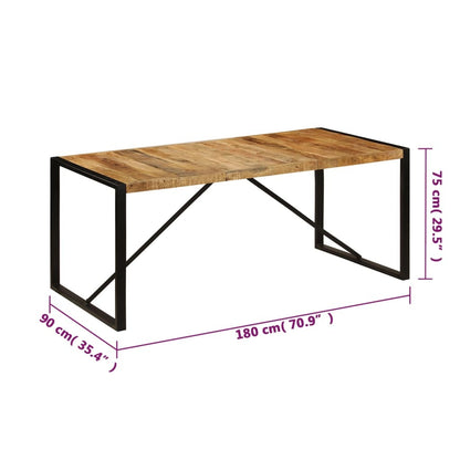 Dining Table 70.9"x35.4"x29.5" Solid Mango Wood