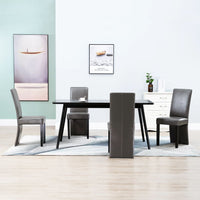 Dining Chairs 4 pcs Gray Faux Leather