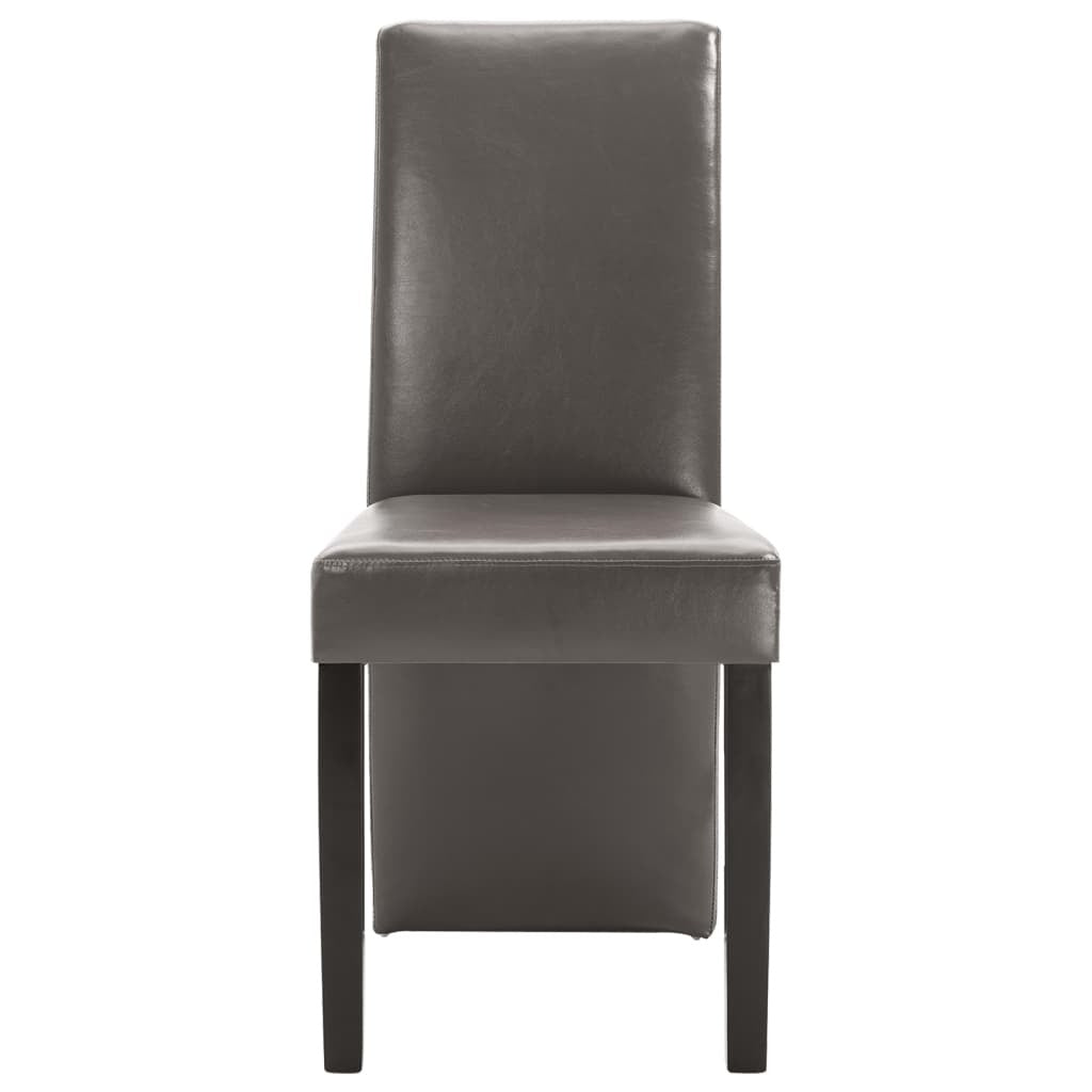 Dining Chairs 4 pcs Gray Faux Leather