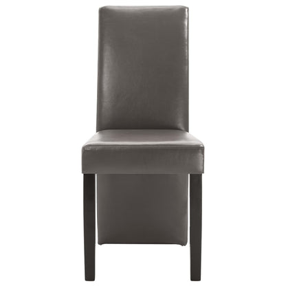 Dining Chairs 4 pcs Gray Faux Leather