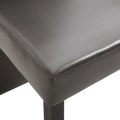 Dining Chairs 4 pcs Gray Faux Leather