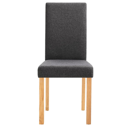 Dining Chairs 4 pcs Dark Gray Fabric