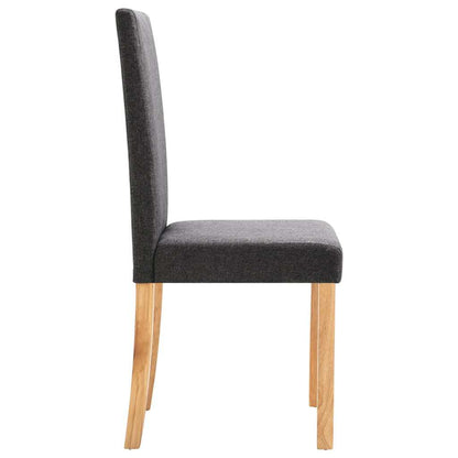 Dining Chairs 4 pcs Dark Gray Fabric