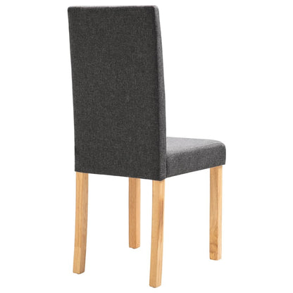 Dining Chairs 4 pcs Dark Gray Fabric