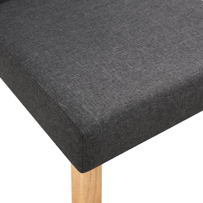 Dining Chairs 4 pcs Dark Gray Fabric