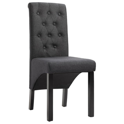 Dining Chairs 2 pcs Dark Gray Fabric