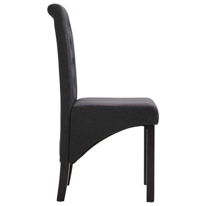 Dining Chairs 2 pcs Dark Gray Fabric