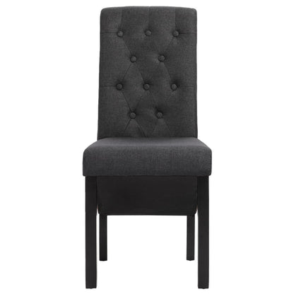 Dining Chairs 2 pcs Dark Gray Fabric