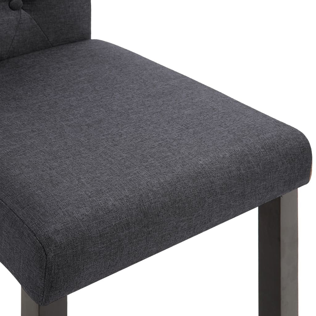 Dining Chairs 2 pcs Dark Gray Fabric