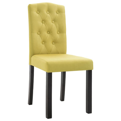 Dining Chairs 2 pcs Green Fabric