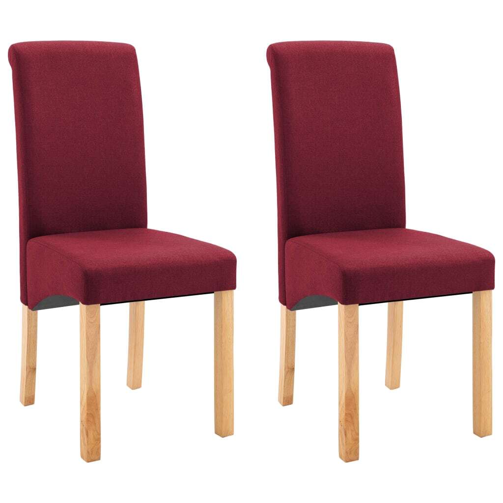 Dining Chairs 2 pcs Red Fabric