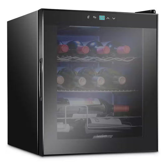 Wine Fridge, Small Freestanding Wine Refrigerator, 12 Bottle Wine Cooler